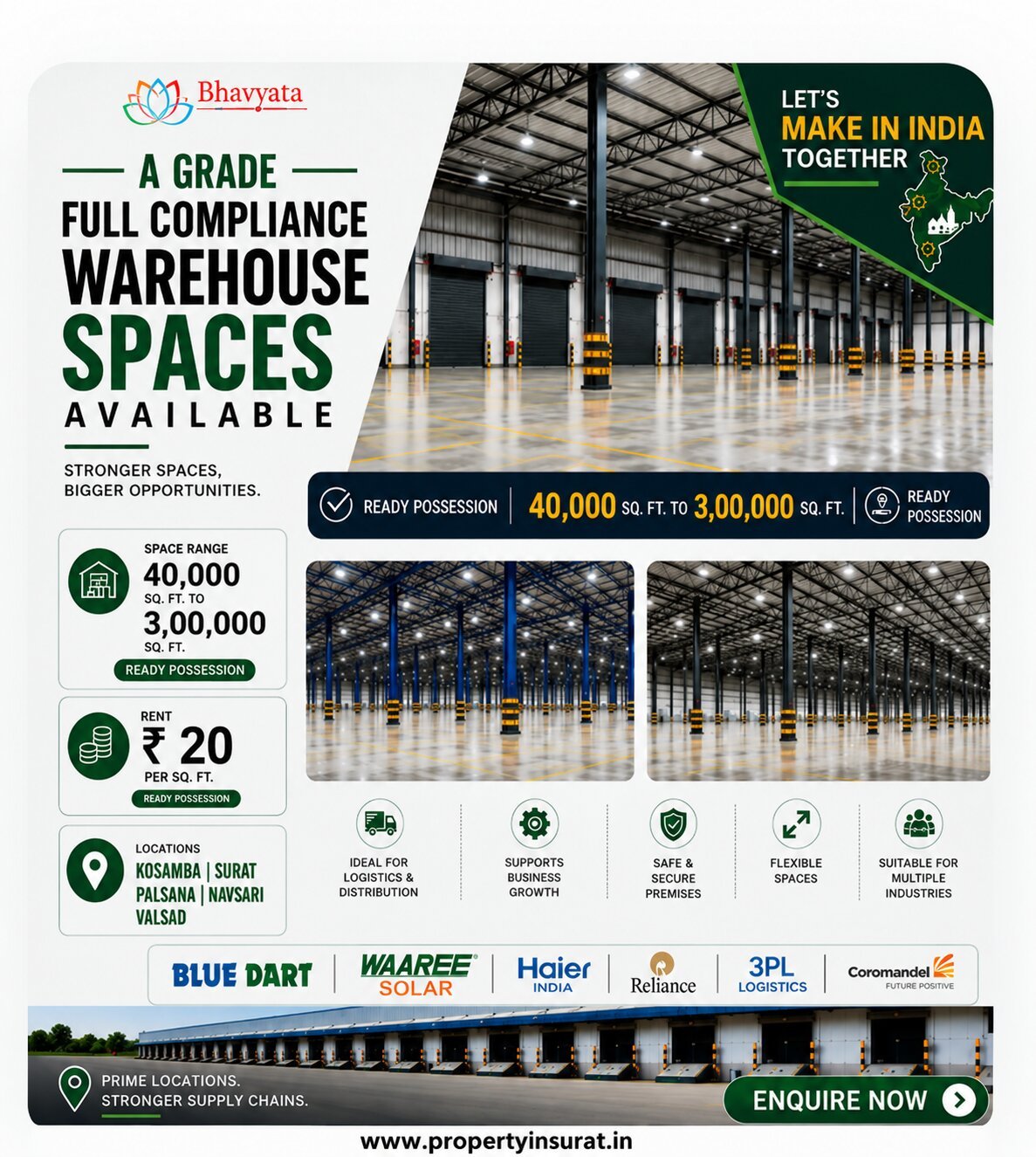 Bhavyata Estate Company warehouse campaign