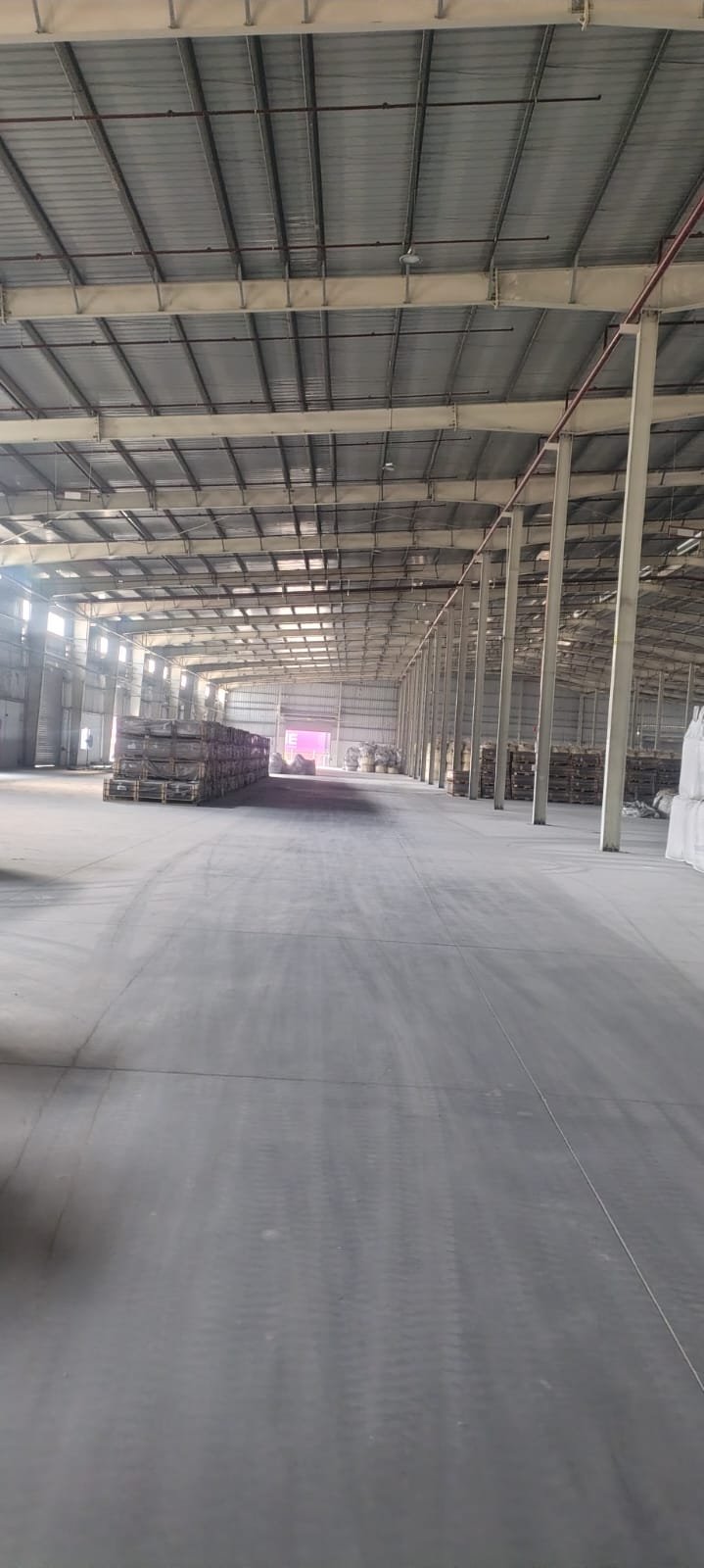Large warehouse aisle